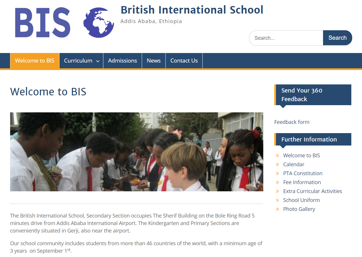 We are a satellite of the British International School Addis